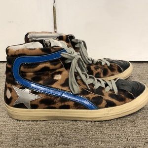 Golden goose leopard sneakers size 8